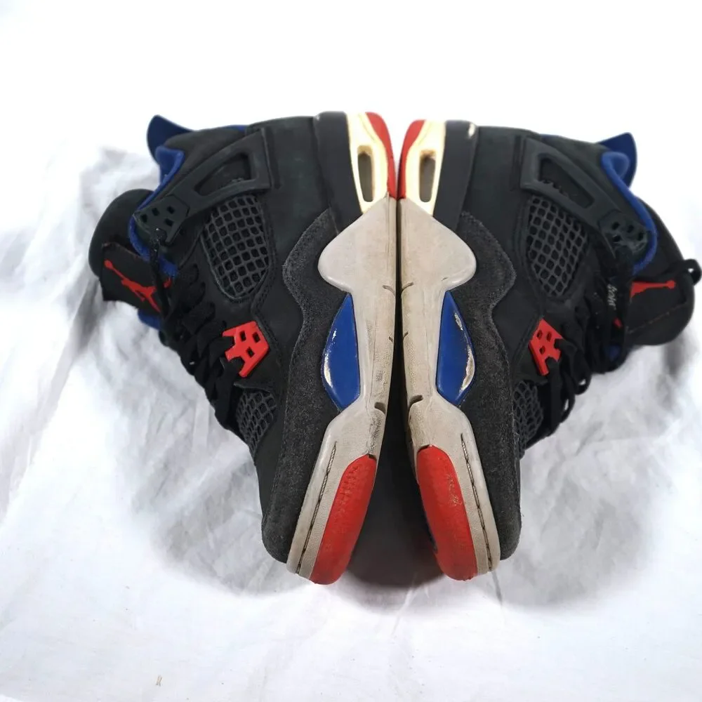 Jordan Retro 4 Rare Air Black Blue Red Gray Suede Size 5Y IB4171-003